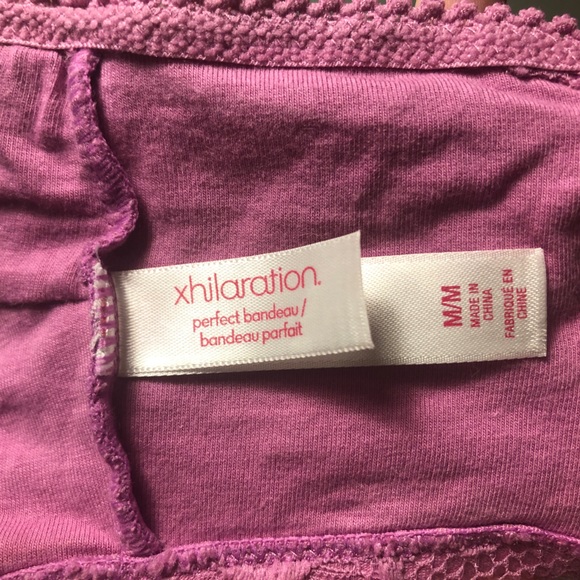 Xhilaration Purple Magenta Lace Strapless Strappy Back Bandeau Bralette - Picture 4 of 4